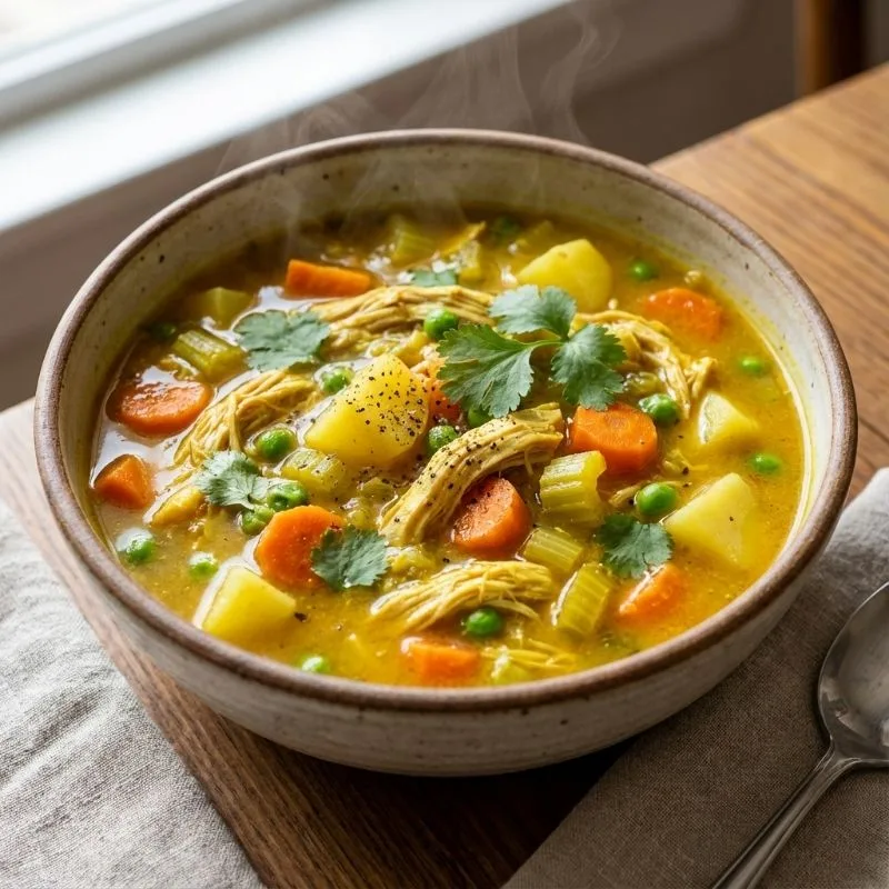 Golden Turmeric Chicken & Veggie Soup