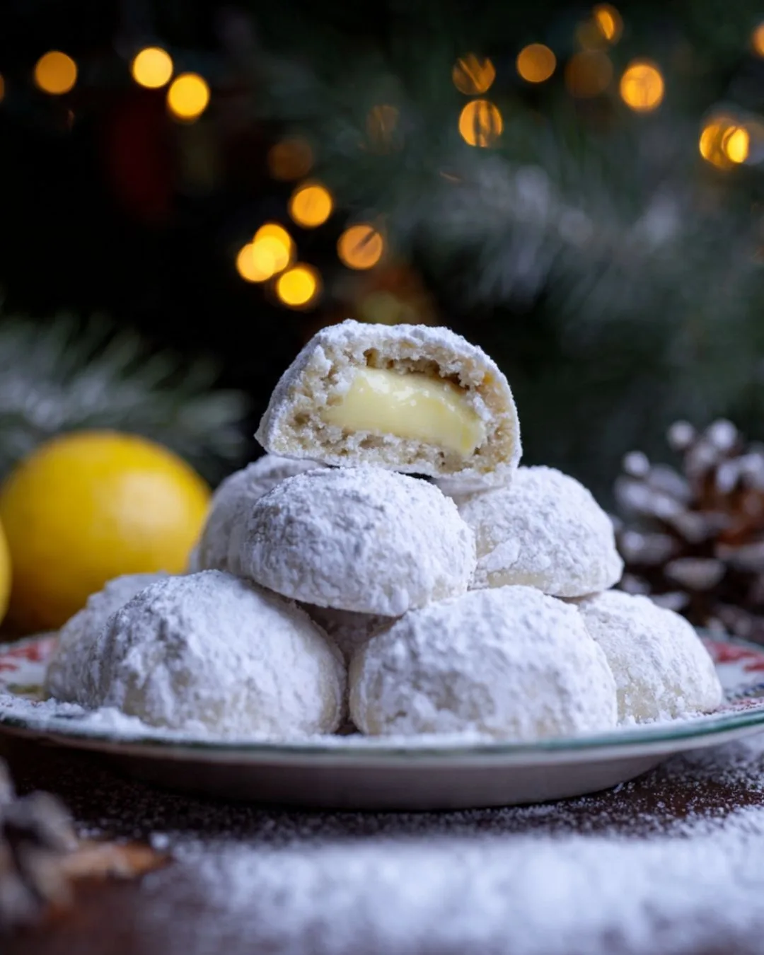 Melt in Your Mouth Lemon Cream Snowball Cookies