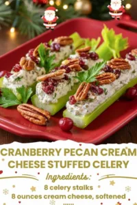 Festive Cranberry Pecan Stuffed Celery Recipe