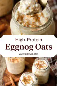 High Protein Eggnog Overnight Oats