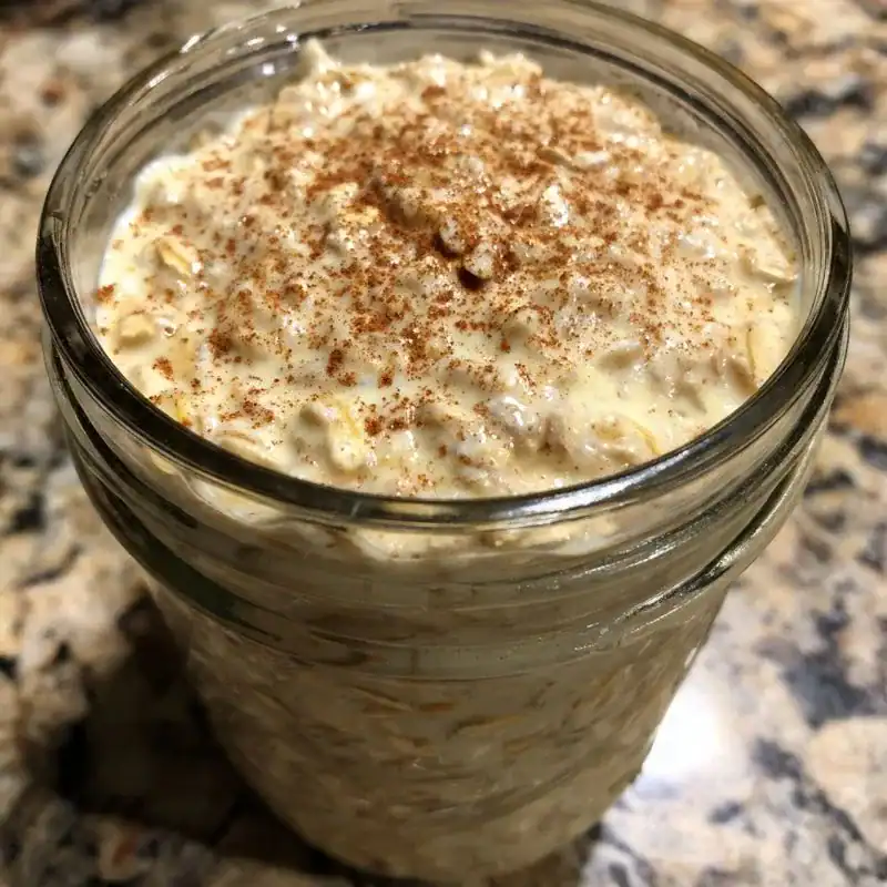 High Protein Eggnog Overnight Oats