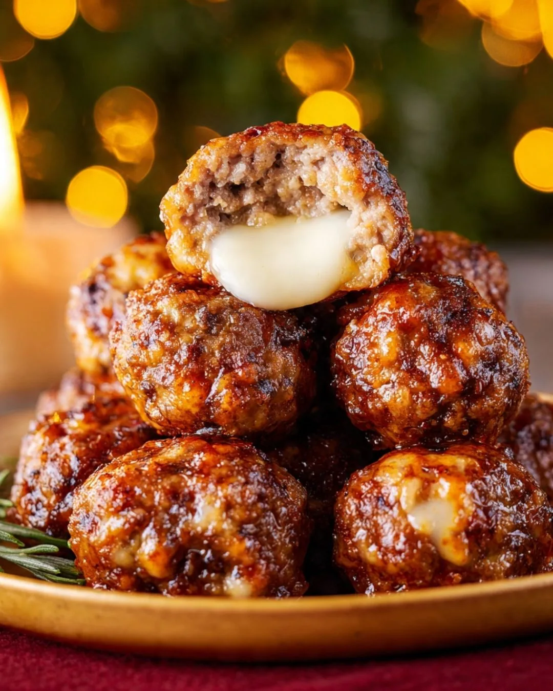 Molten Cheese Stuffed Sausage Balls Recipe