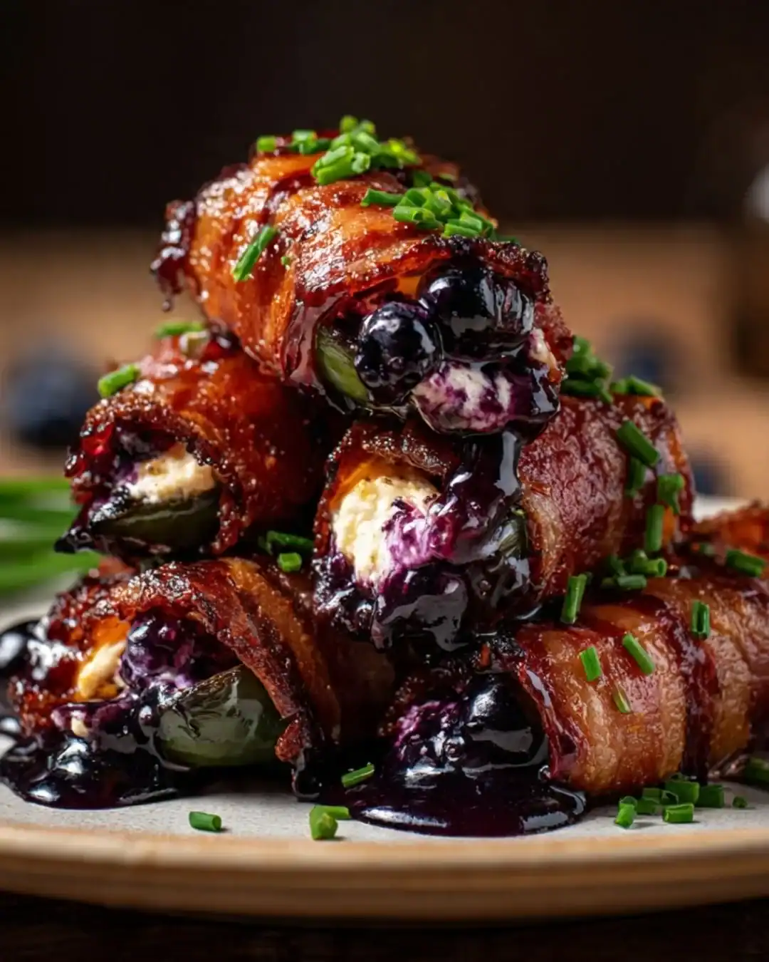 Gourmet Blueberry Brie Jalapeño Poppers