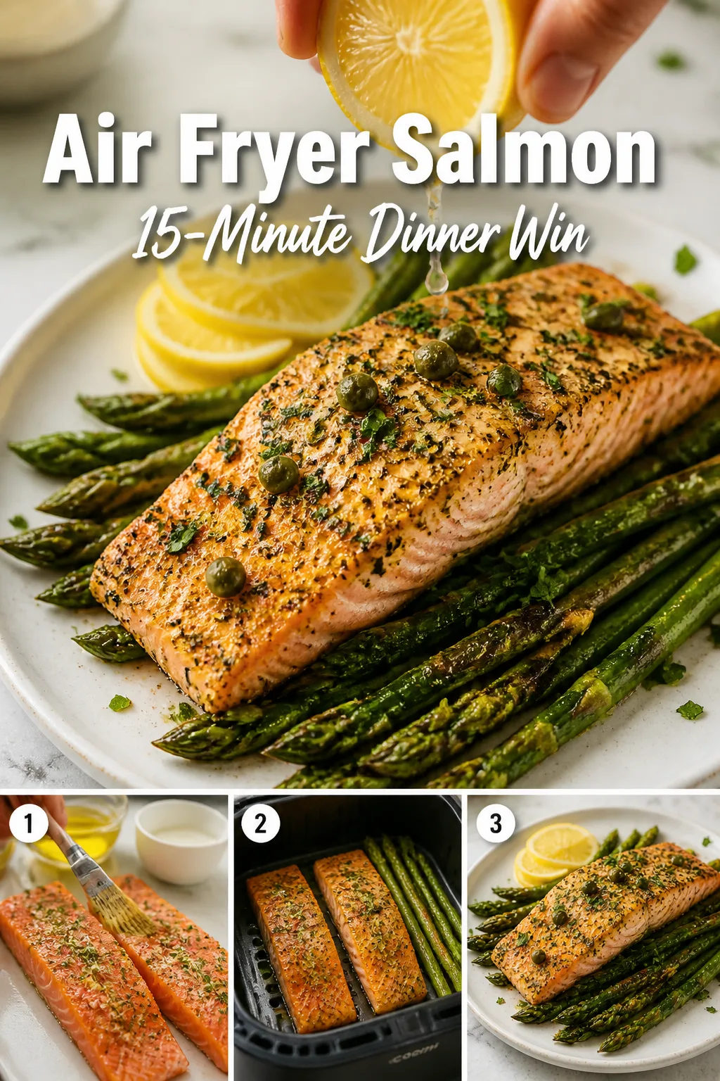 Anti-Inflammatory Dinner: Air Fryer Lemon Herb Salmon