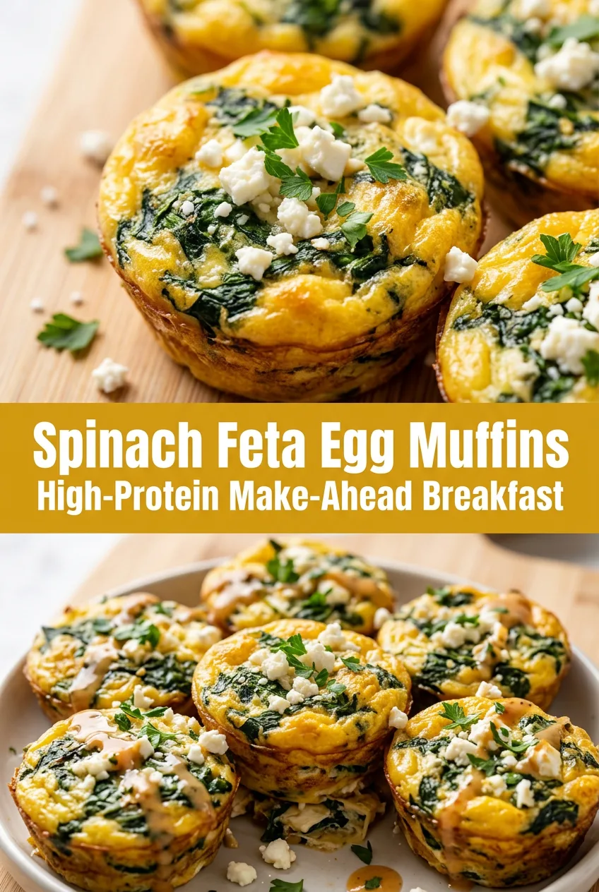 Breakfast Ideas: Spinach Feta Egg Muffins
