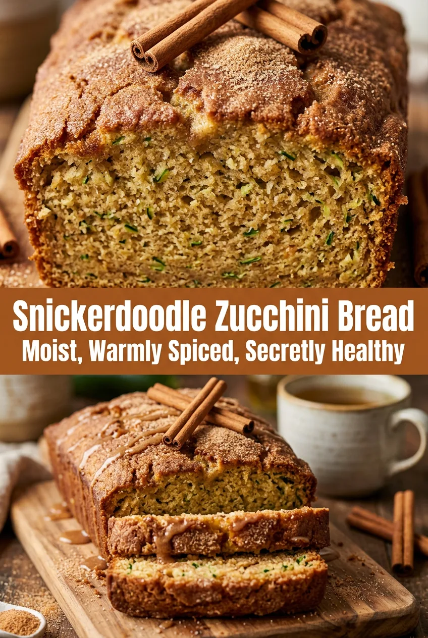 Healthy Snack Ideas: Cinnamon Snickerdoodle Zucchini Bread