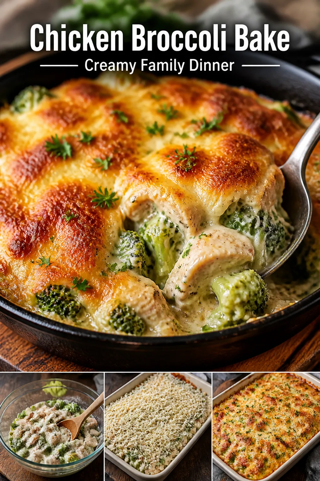 Low-Carb Dinner: Creamy Garlic Chicken Broccoli Casserole