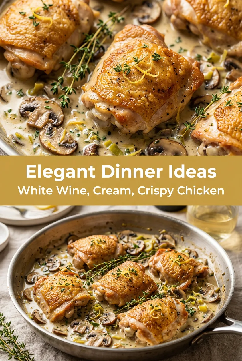 Elegant Dinner Ideas: Creamy White Wine Chicken Riesling