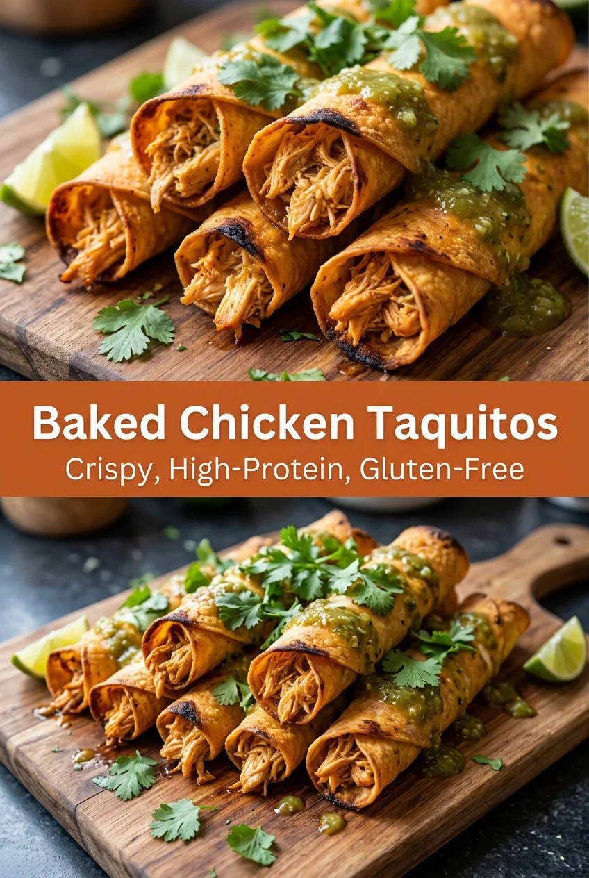 Healthy Dinner Ideas: Crispy Baked Gluten-Free Chicken Taquitos