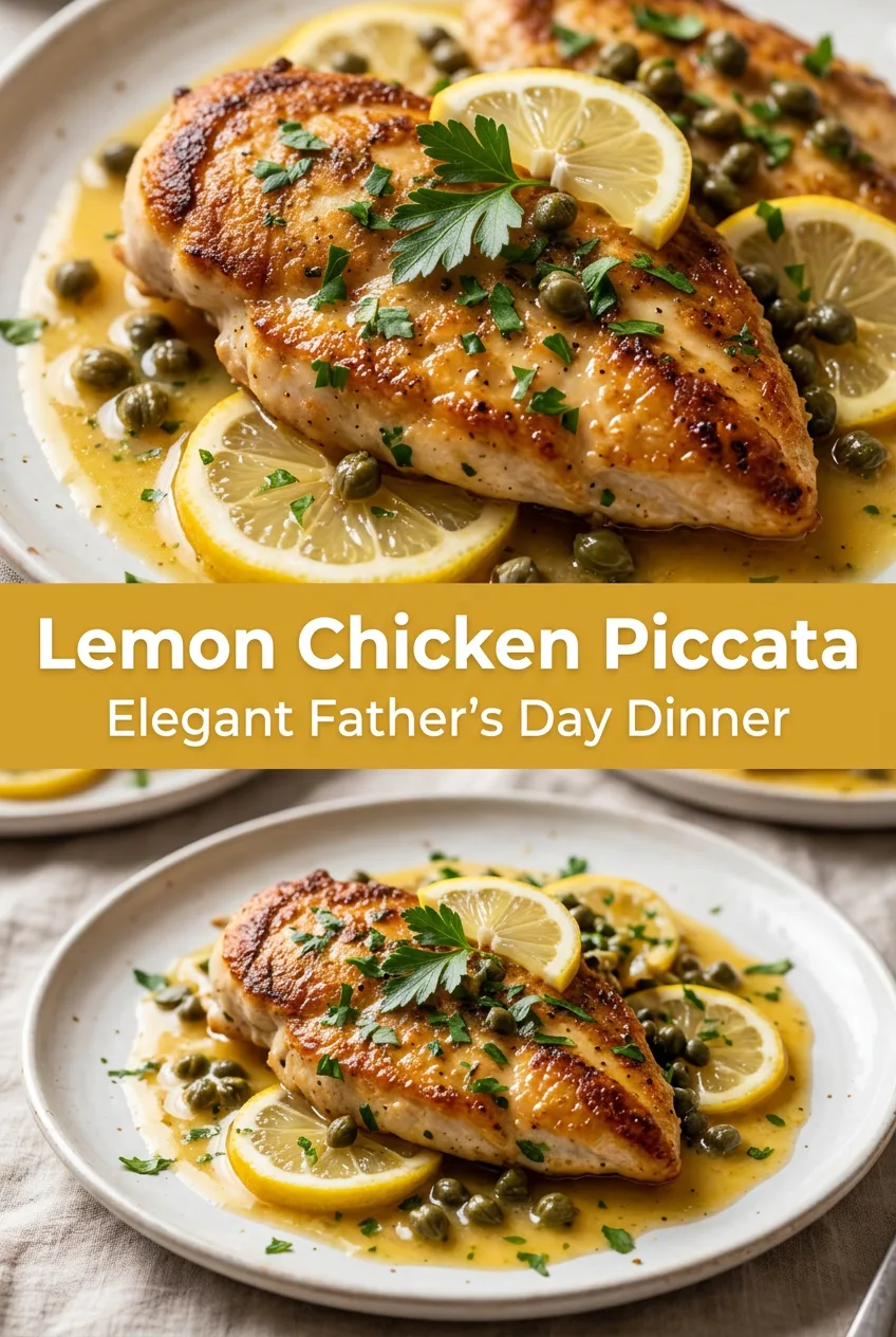 Father's Day Dinner: Pan-Seared Lemon Caper Chicken Piccata