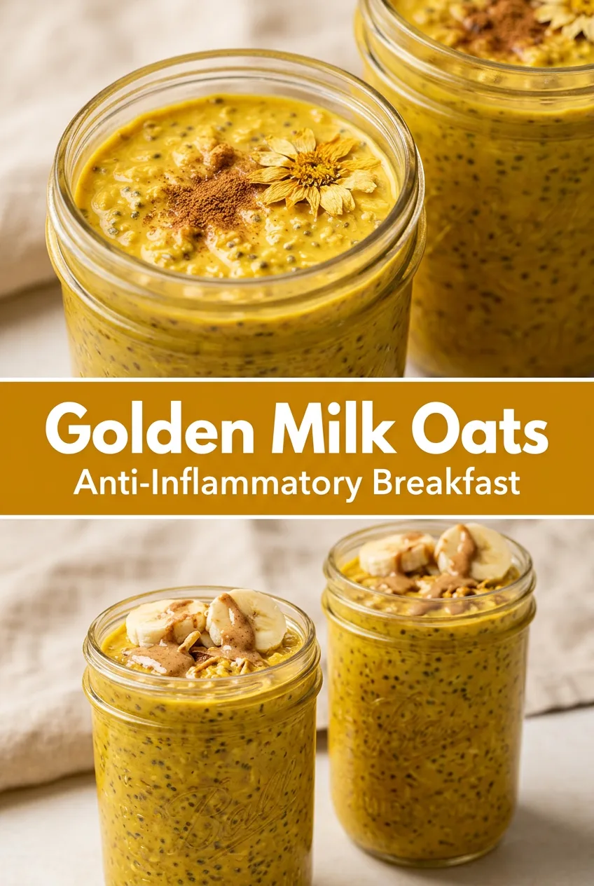Healthy Overnight Oats: Golden Milk Turmeric Oats