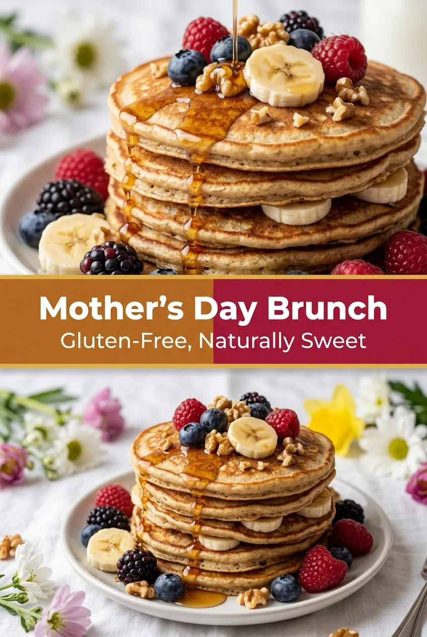 Mother's Day Brunch: Healthy Banana Oatmeal Pancakes