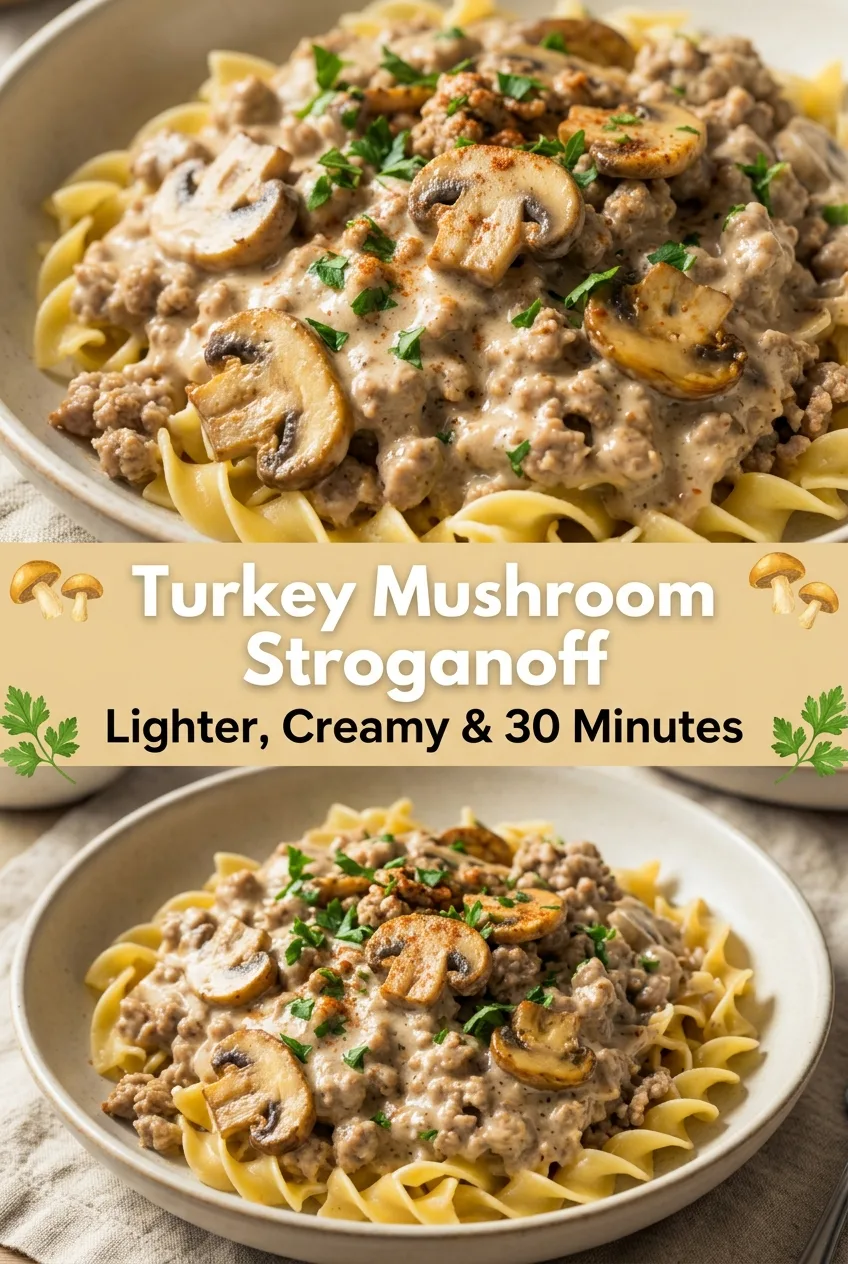 Healthy Dinner Recipes: Creamy Ground Turkey Stroganoff