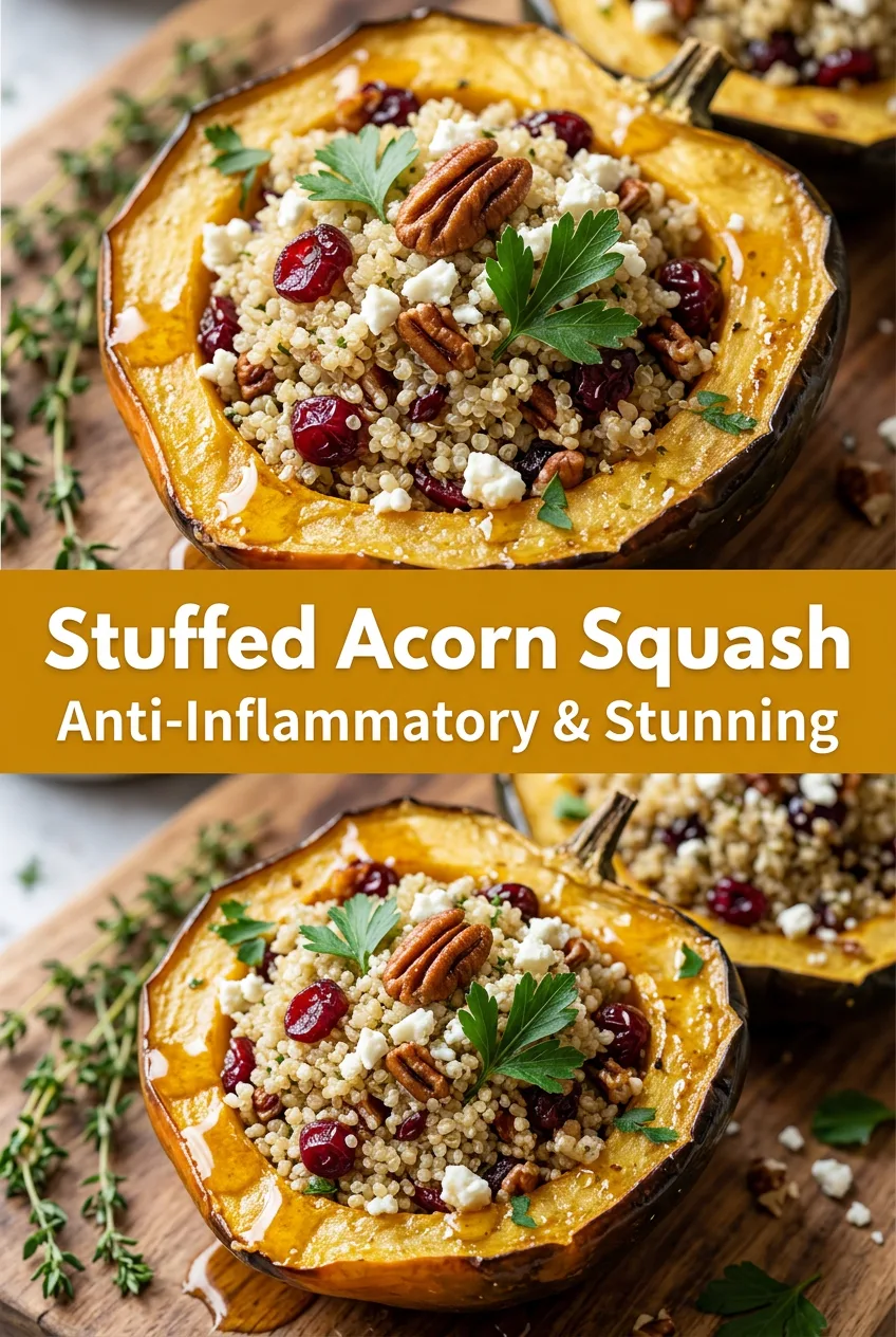 Anti-Inflammatory Side Dish: Herb Roasted Stuffed Acorn Squash