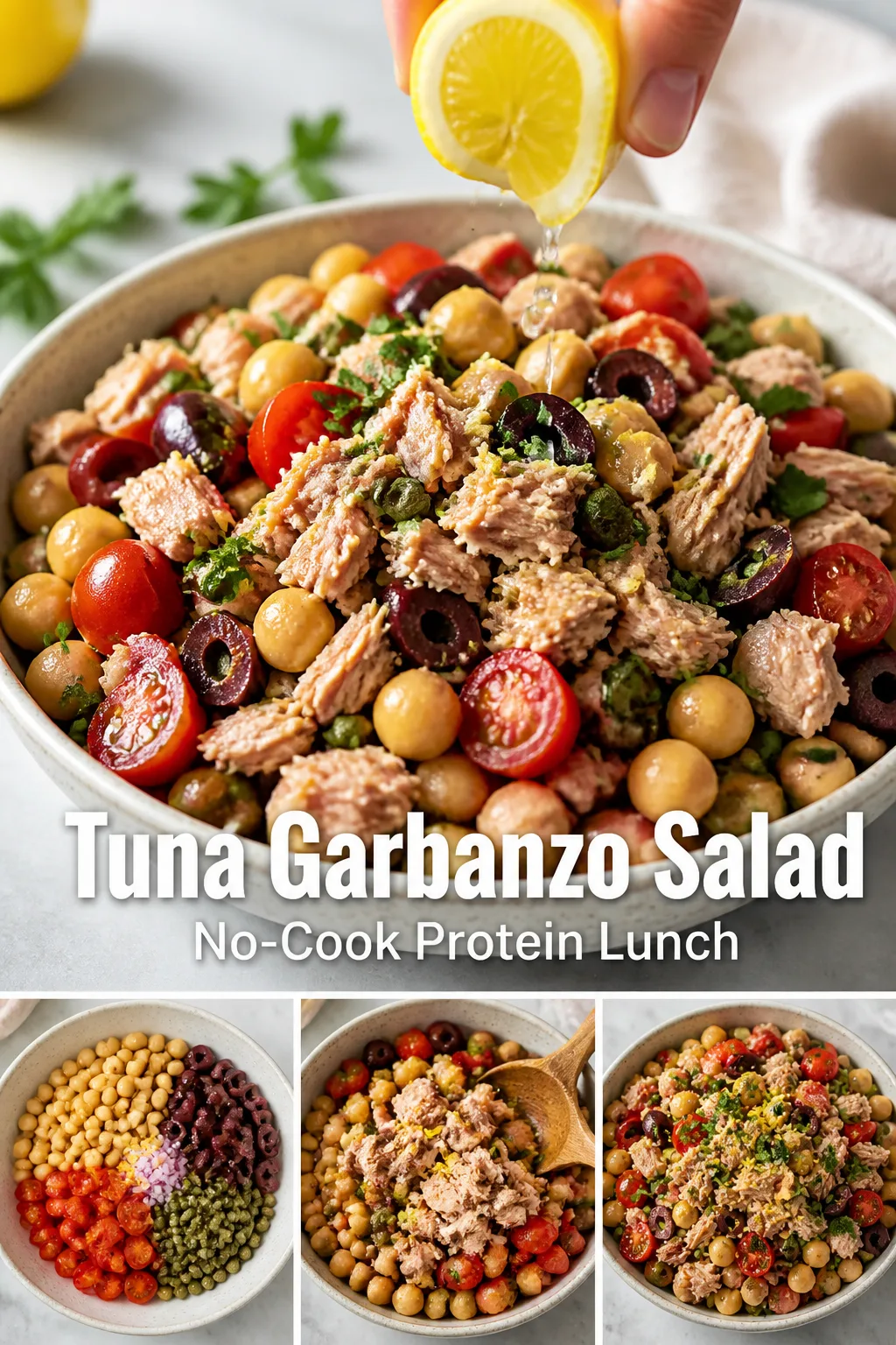 High-Protein Lunch: Mediterranean Tuna Garbanzo Salad