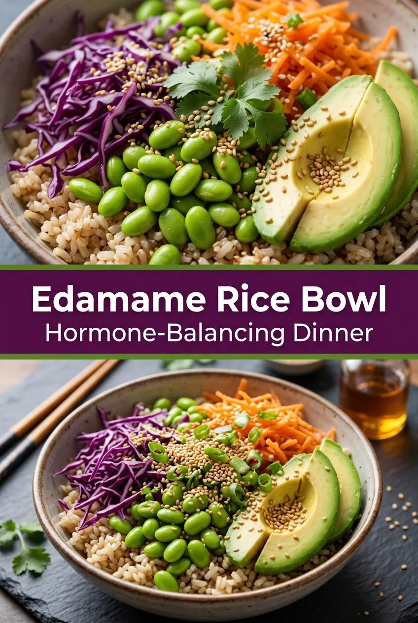 Hormone-Balancing Recipes: Sesame Ginger Edamame Brown Rice Bowl