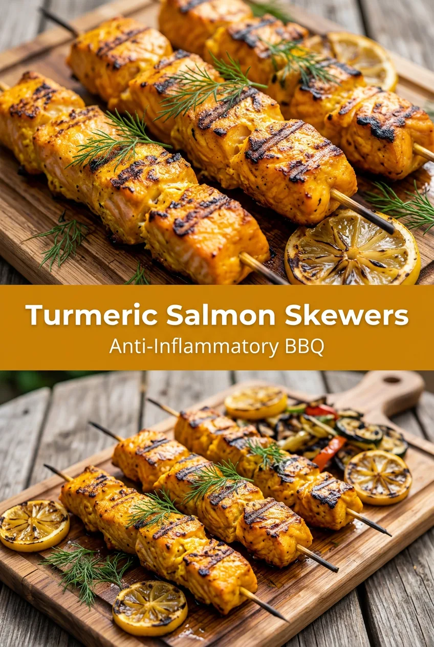 Healthy Grilling Recipes: Turmeric Salmon Skewers