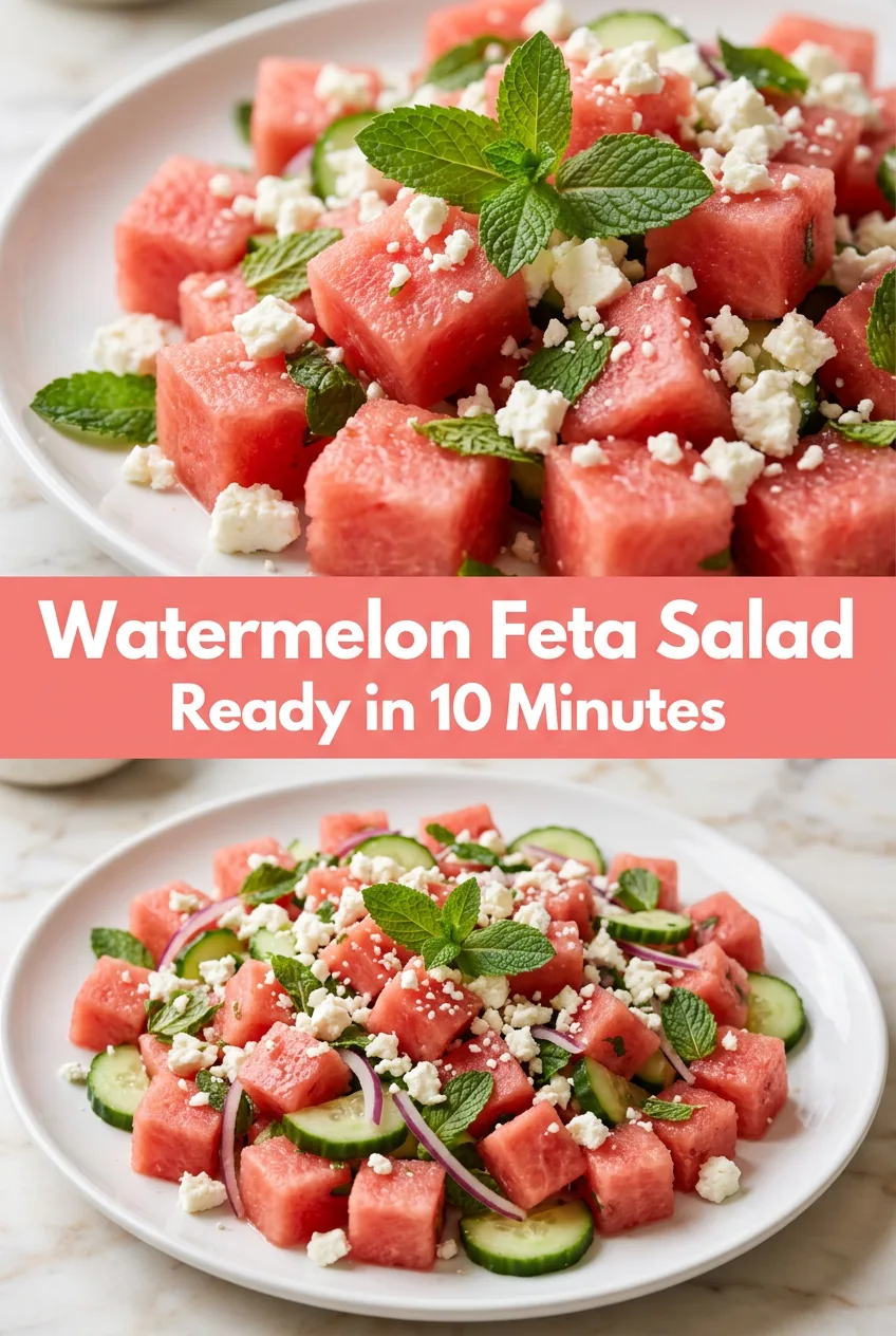 Summer Salad Ideas: Watermelon Feta Mint Salad